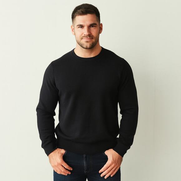 Ted Baker Dark Navy Crew Neck Men's Knit Sweater size L - Picture 1 of 6